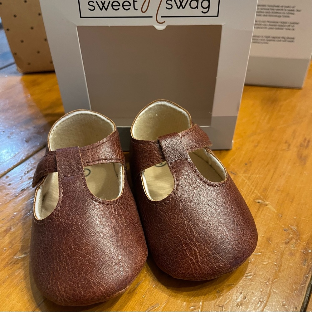 Sweet N Swag Brown baby Shoes size 2